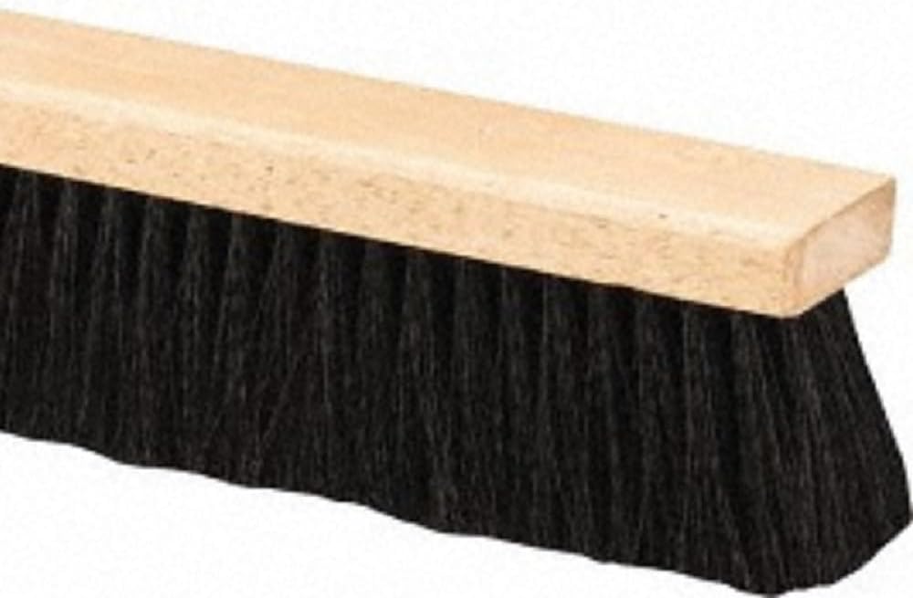 PRO SOURCE 24" Push Broom Head: Poly Bristles, Threaded Wood Block