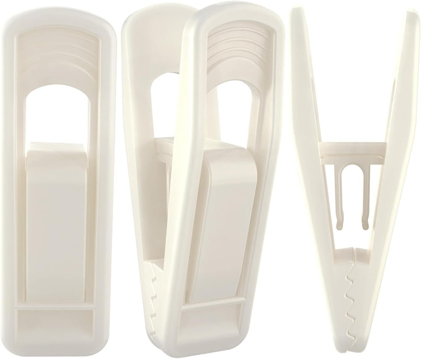 Hanger Clips Perfect for Velvet Hangers (Beige, 20 PCS), Strong Plastic Clips Pant Skirt Hanger Clips for Beige Flocking Felt Hangers