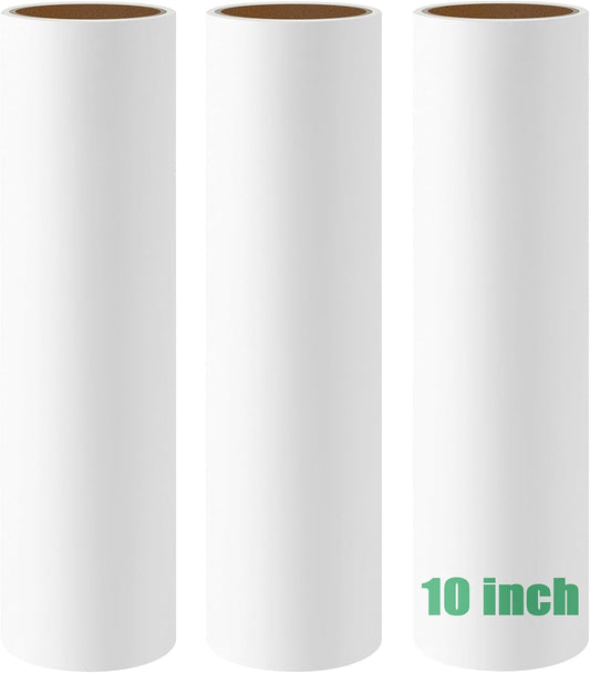 Large Lint Roller Refills 10 inch Wide Ultra Sticky Mega Roller Refills for Evercare Layers Smart Design Leo Cleaning Floor Roller for Removing Pet Hair, 3 Pack Total 180 Sheets