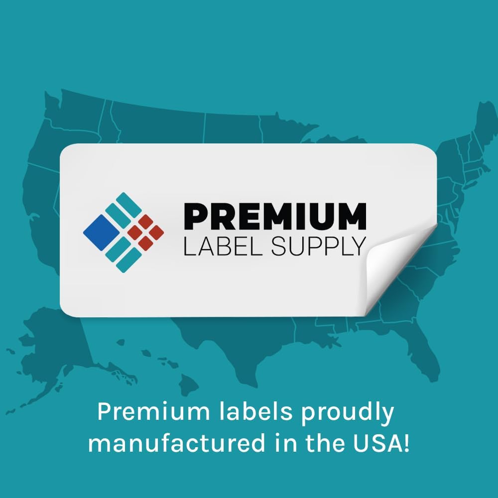 Premium Label Supply Waterproof Matte White Sticker Labels – 3.5" x 5" – Laser Printers Only – (4 per Sheet), 100 Sheets - 400 Total Adhesive Labels