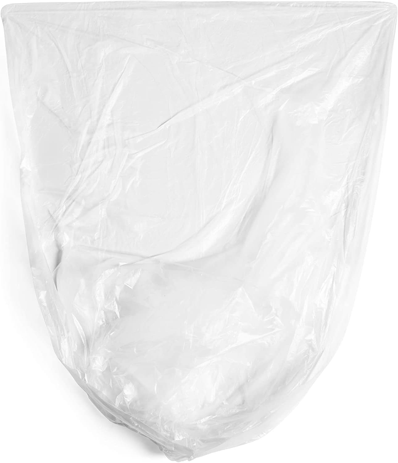 Aluf Plastics High Density Trash Bags, 55 Gallon, 800 Count, 17 Micron (eq), 36" x 60", Clear, for Bathroom, Office, Industrial, Commercial, Janitorial, Municipal, Recycling