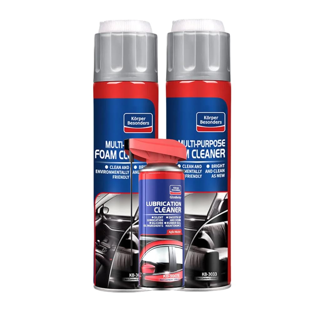 Glodway Car Care Pack Includes Leather Cleaner 21.98 OZ,2 Pack and Silicone Seal Lubricants 10 OZ