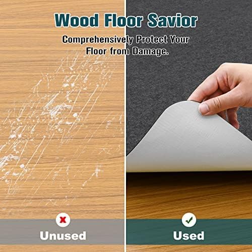 2 Pack Desk Chair Mat for Hardwood Floor & Tile 55"x35" Office Chair Mat for Rolling Chairs Large Anti-Slip-Recyclable Material Computer Chair Rug for Office/Home