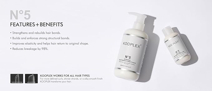 No.5 Bond Restoring Conditioner – Deep Hydration & Fiber Repair with Argan Oil, Wheat Protein & Keratin | Smooth, Strengthen & Protect Color-Treated Hair 4.06 fl oz /120 ml