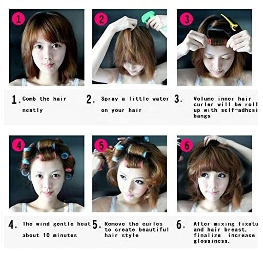 Kamay's 12PCS 40mm 1-1/2" Hair Curlers Rollers With 12 Duckbill Sectioning Clips 1 Comb Used for Hair Styling Self Grip Rollers