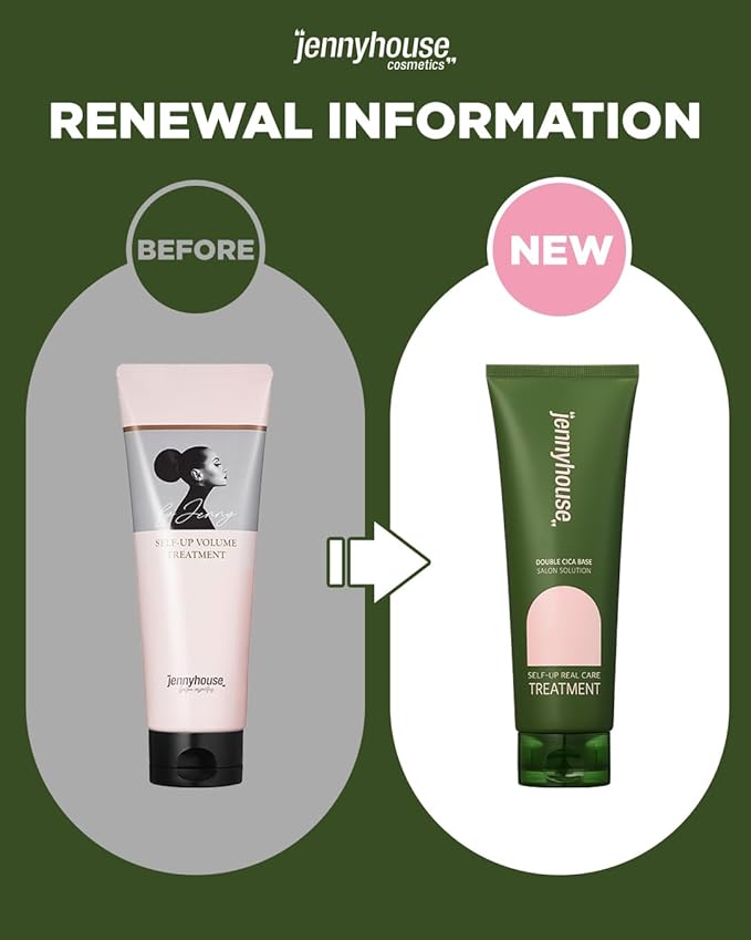 JENNYHOUSE Self-Up Real Care Treatment - Damaged Hair Treatment for Frizz Control Prevents Breakage & Restores Volume - Sandalwood & Rose Scent, 7.8oz.
