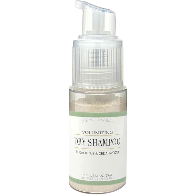 Yellow Bird Dry Shampoo Powder | Natural & Organic | Non-Aerosol | For Blonde, Brunette, & Dark Hair | No Benzene, Vegan
