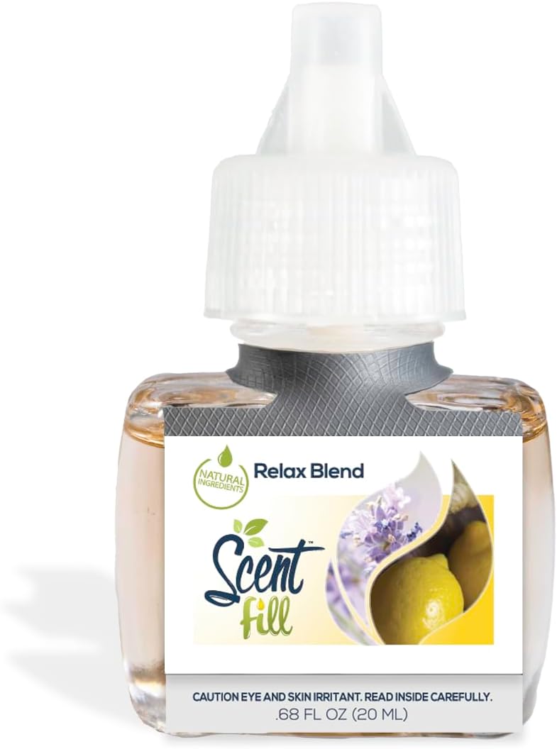 Scent Fill Relax Blend Plug in Air Freshener, 4 Scented Oil Refills