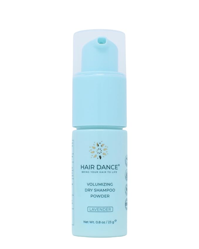 Hair Dance Dry Shampoo Powder | Non-Aerosol | Travel Size | Natural & Organic | Made in USA | No Benzene, Vegan, Cruelty Free, For All Hair Colors, Free of Talc | Lavender Oil Scent - 0.8 Ounce