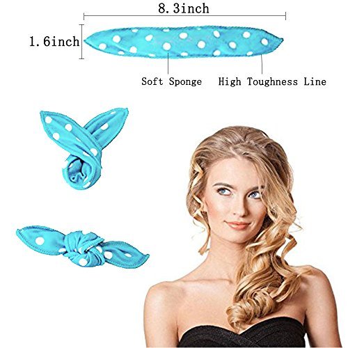 Foam Hair Curlers, Pillow Cloth Hair Rollers,No Heat Sleeping Soft Sponge Rollers for Long, Short, Thick & Thin Hair Spiral Curls Hair Styling Rollers (4colors)