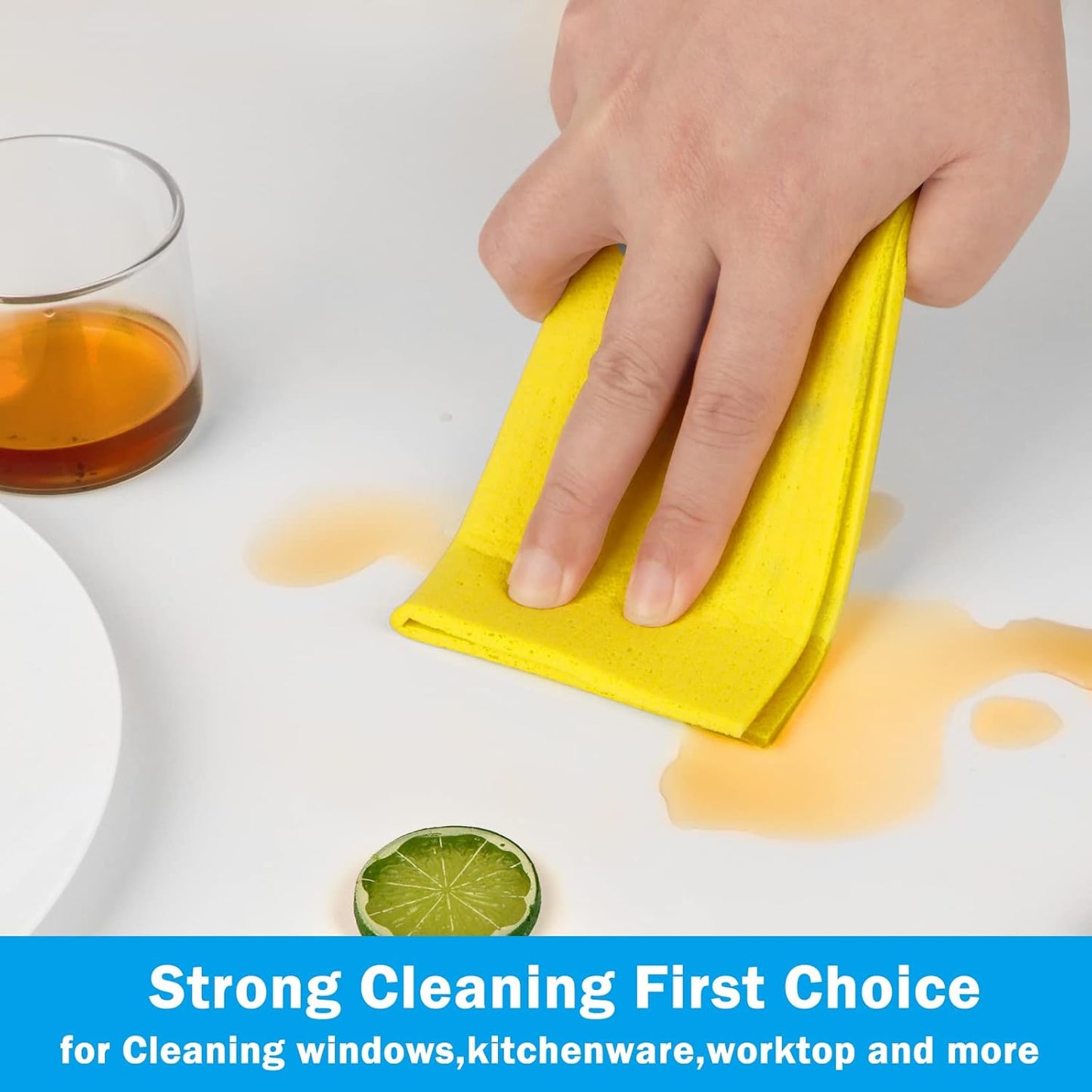 HOMEXCEL Swedish Dishcloths for Kitchen 10 Pack, Sponge Dish Cloth for Counters & Washing Dishes, Reusable and Absorbent Paper Towels, 3 Colors Assorted