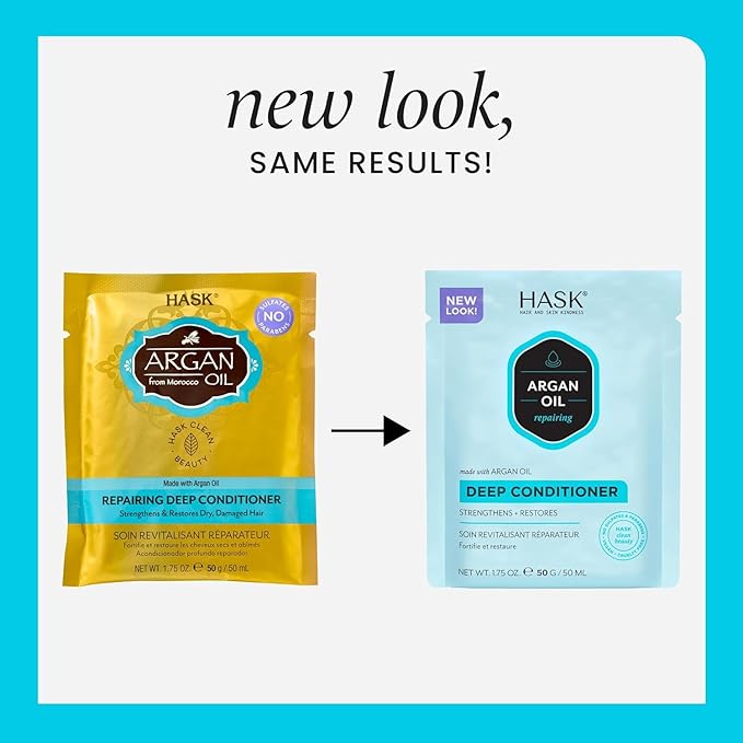 HASK Biotin Boost Thickening Dry Shampoo Duo (4.3oz-Qty 2) & Argan Oil Repairing Deep Conditioner Packette, Aluminum-Free, Sulfate-Free, Paraben-Free, Color Safe, for All Hair Types