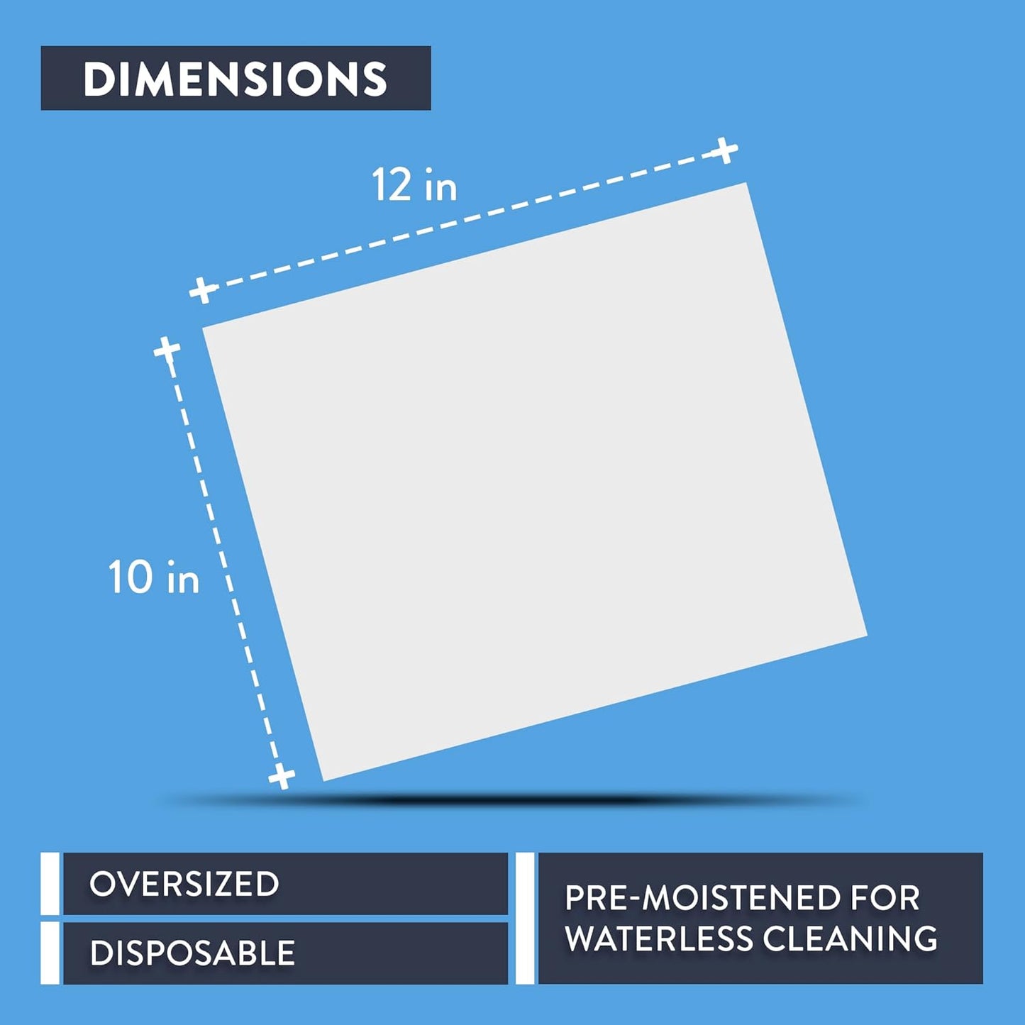 HD Hand & Tool Wipes – Heavy Duty Dual Purpose Cloths for Hands, Tools, & Surface Cleaning – Disposable Waterless Cleaner Towels with Scrubbing Side – 72 Count Tub