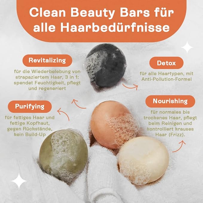 Nourishing Shampoo Bar for Dry Hair (6.7oz) | Solid Shampoo with Copaasu Butter & White Clay | Vegan, Sulfate-Free, Eco-Friendly | Plastic-Free Hair Care
