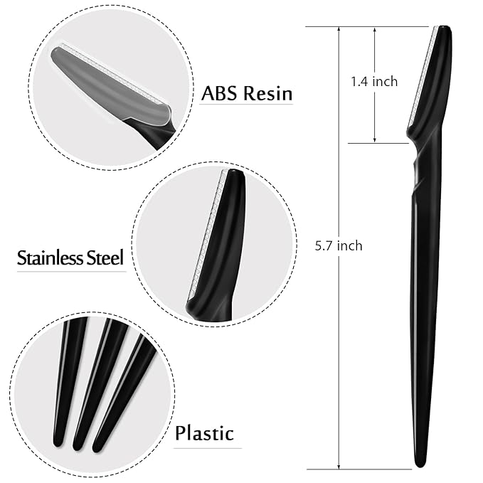 21 Pcs Eyebrow Razors, Face Razors Multipurpose, Exfoliating Dermaplaning Tools, Eyebrow Trimmers Shaver with Safety Cover, Facial Hair Removal for Women Men Body Use (Multicolor)