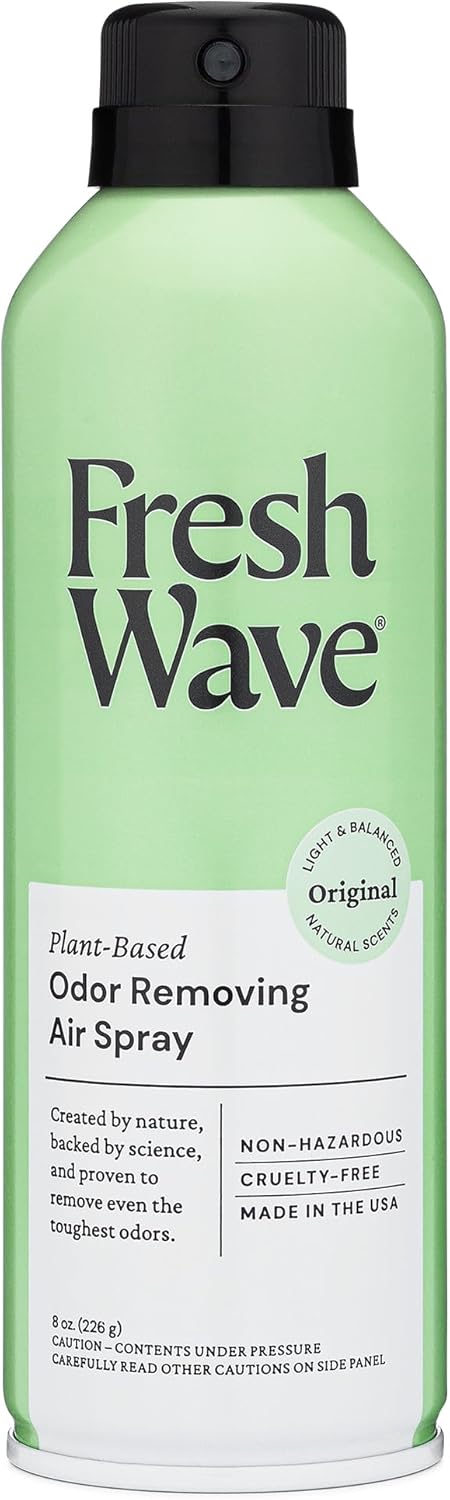 Fresh Wave Odor Eliminator Spray & Air Freshener, 8 oz. | Non-Aerosol, Fine Mist | Odor Absorbers for Home | Safer Odor Relief | Natural Plant-Based Odor Eliminator | For Furniture, Fabrics & Trash