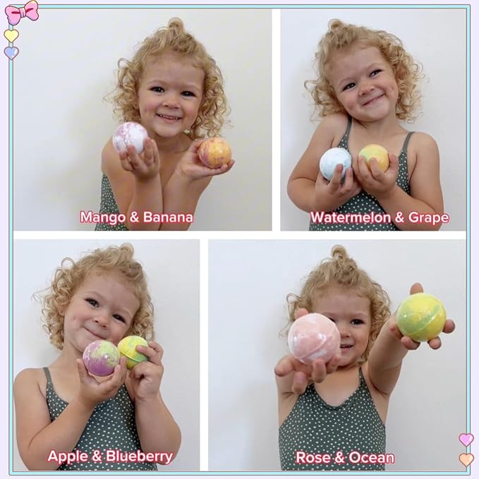 2025 New Year Themed Bath Bombs for Kids, 24 Bath Bombs with Surprise Jewelry Inside, Kids Bath Bombs with Unicorn Jewelrys for Birthday Gifts, Party Favors, New Year Gifts, Countdown to Any Events