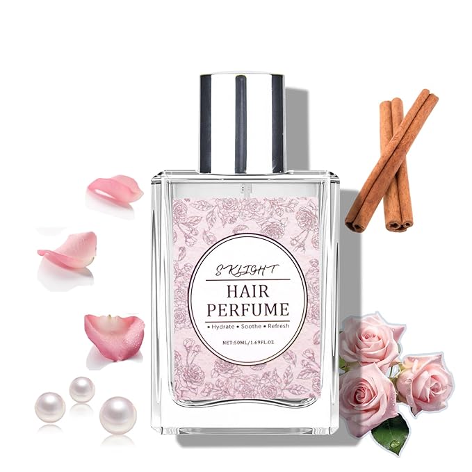 Hair Perfume for Women, Long Lasting Pheromone Perfume, Hair and Body Mist, Romantic Rose Scent, Hydrates and Nourishes, 50ML