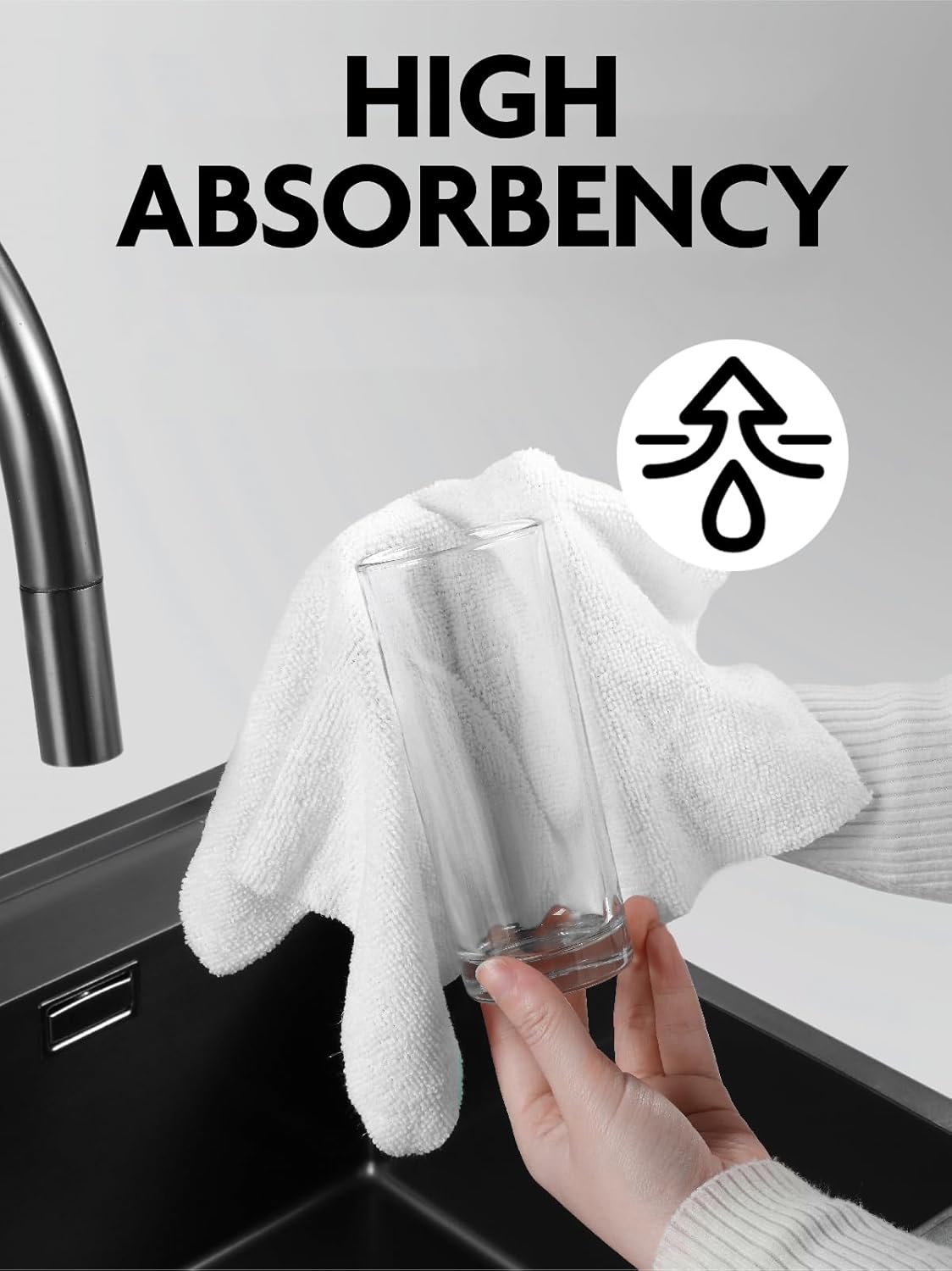 Fantasticlean Microfiber Cleaning Cloth Roll -75 Pack, Tear Away Microfiber Towels, 12" x 12", Reusable, Washable, Scratch Free, Ultra Absorbent Dish Rags for Car, Home, Garage or Shop (White)
