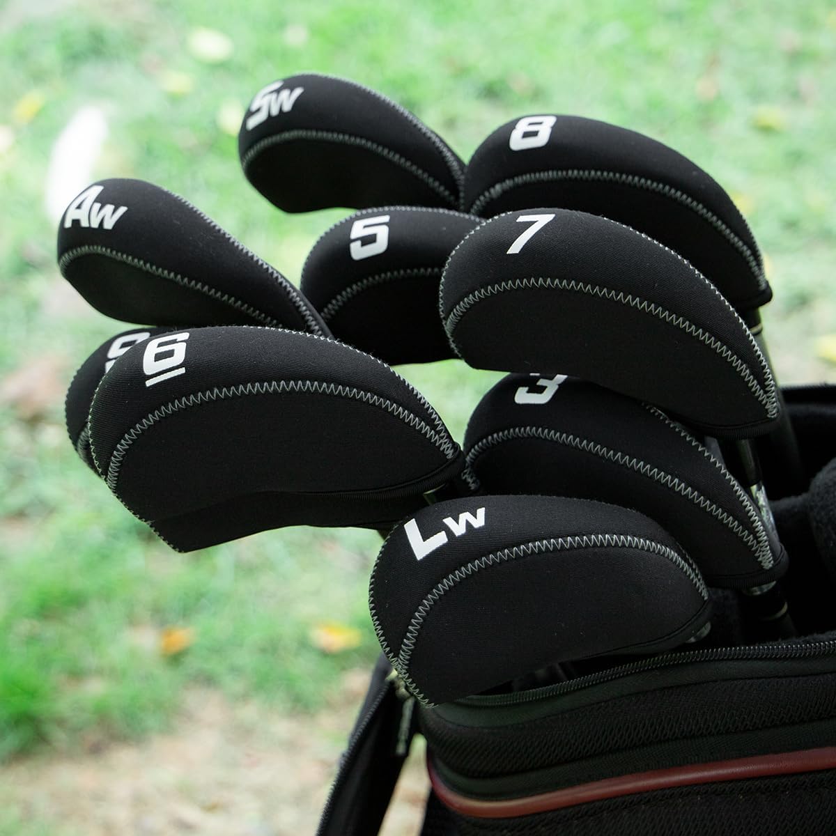 Golf Iron Covers for Golf Clubs Neoprene Golf Iron Cover Set 11pcs/10pcs Golf Iron Headcovers Golf Club Head Covers Fit All Brands