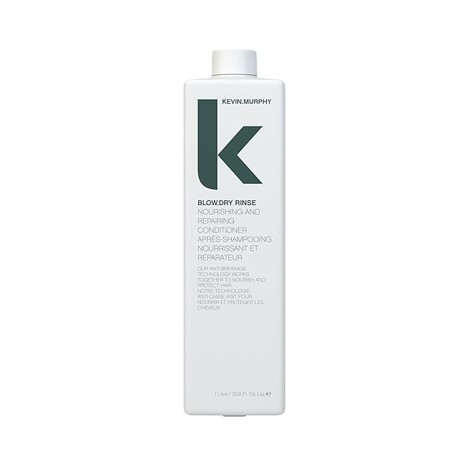 KEVIN.MURPHY BLOW.DRY RINSE - Nourishing, Repairing Conditioner - Heat Protection - Hydrating - With Shea Butter & Rice Bran Oil - Colour-Safe - Fresh Scent - 1 L / 33.8 fl oz