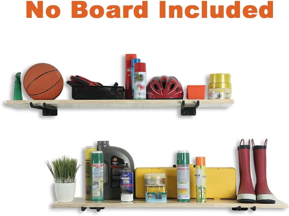 Heavy Duty Garage Tires Hooks Wall Mounted Hanger Tool Organizer Rack Hardware Steel Metal Multi-Tools Storage Utility Hooks with Screws and Anchors(4, Black)