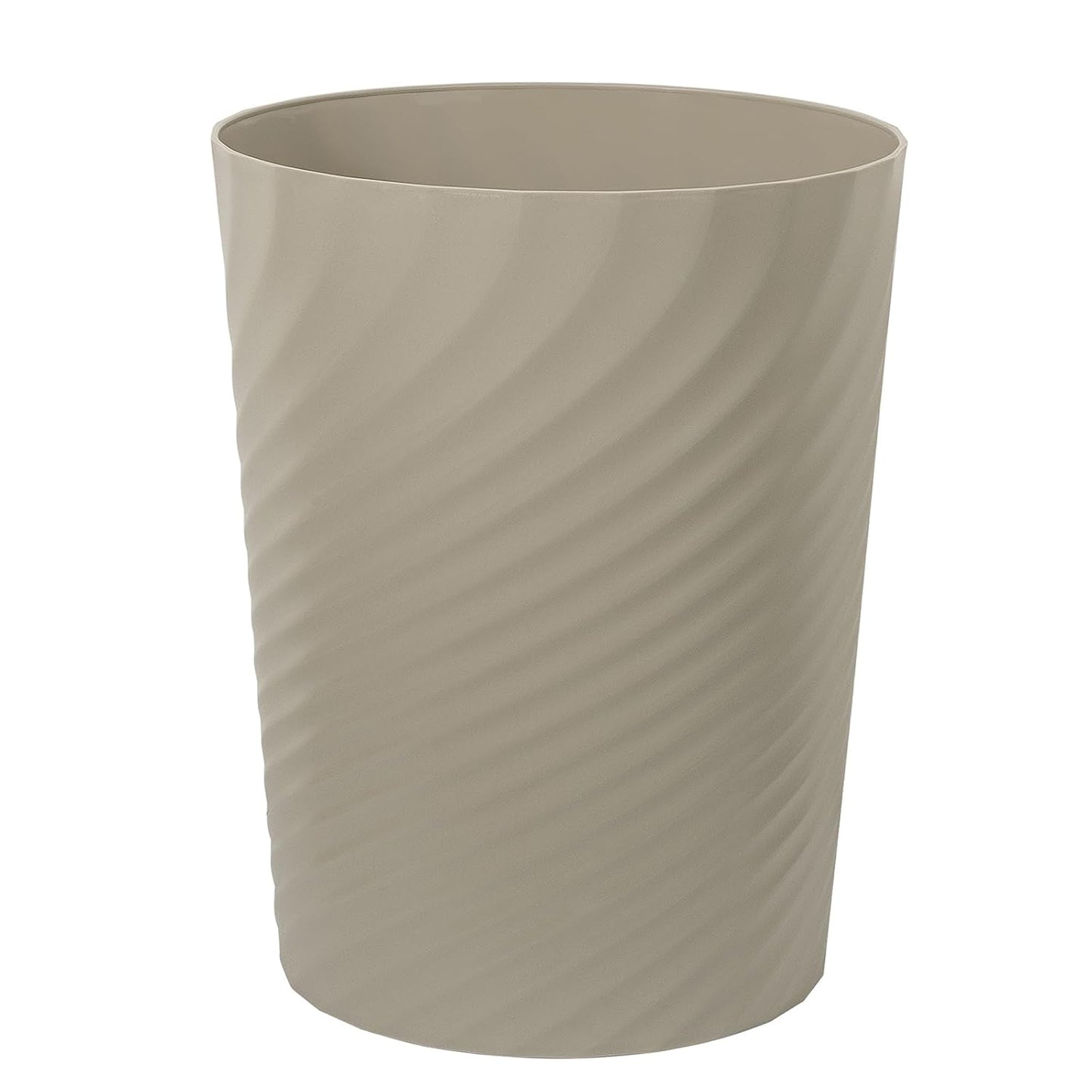 UUJOLY Plastic Small Trash Can Wastebasket, Garbage Container Basket for Bathrooms, Laundry Room, Kitchens, Offices, Kids Rooms, Dorms, (Khaki, 1.8 Gallon)