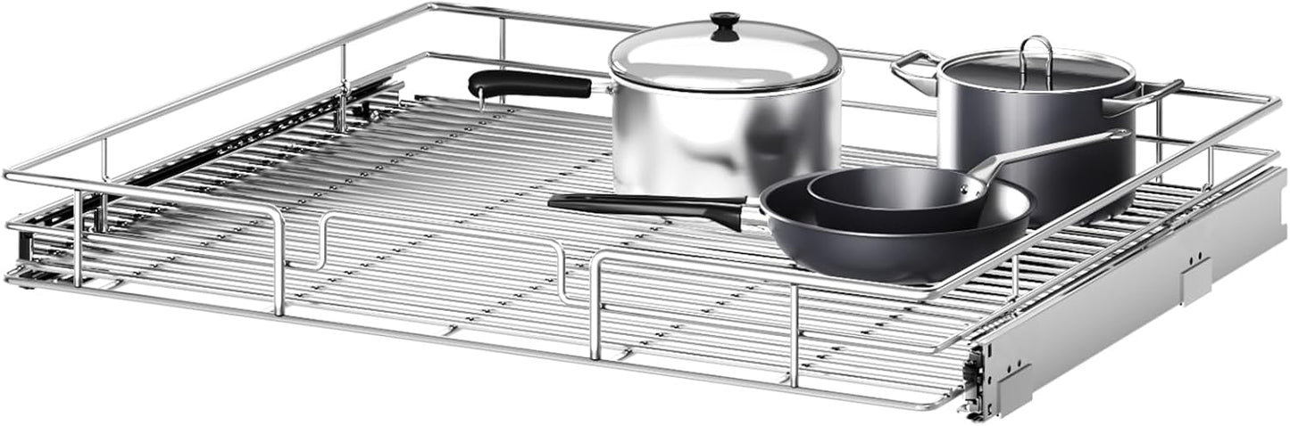 Pull Out Cabinet Organizer 28½" W x 21½" D, Heavy Duty Cabinet Pull Out Shelves, Slide Out Drawers Organization for Kitchen Cabinets Bathroom
