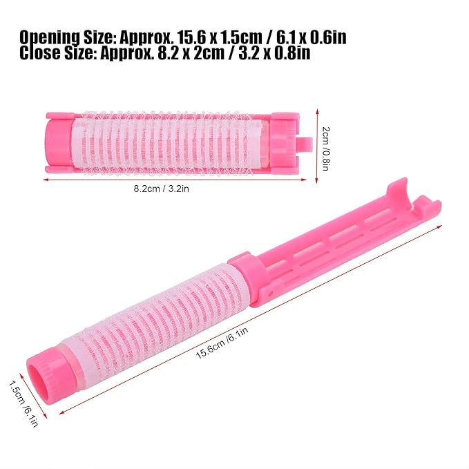 Fluffy Korean Root Perm Rods, 20pcs/set Hair Curling Rollers for Salon or DIY Styling, with Hairdressing Tools Kit (Pink)