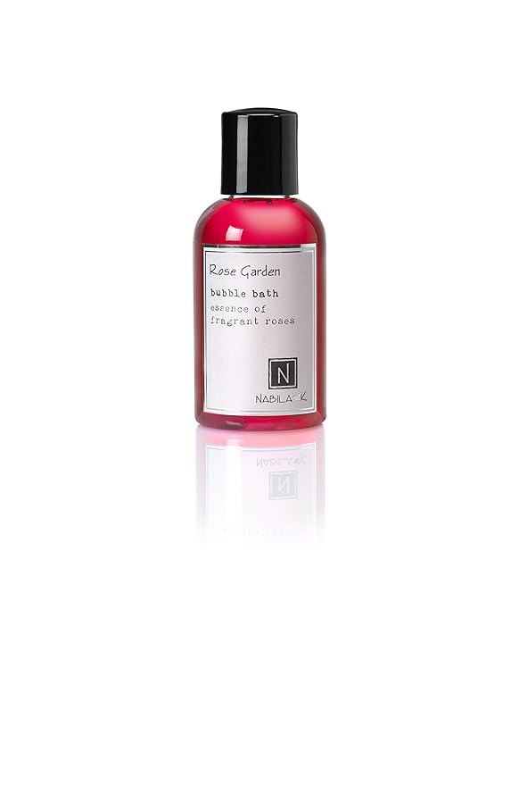 Rose Garden Travel Size Bubble Bath by Nabila K - Essential Oils with Natural Ingredients for Sensitive Skin, Tear-Free, Gentle, Moisturizing - Luxury for Women & Men, 2 oz