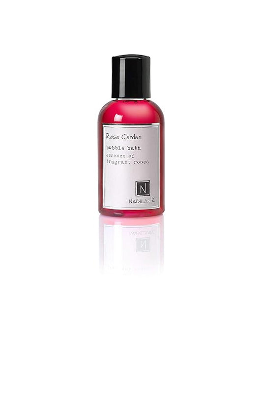 Rose Garden Travel Size Bubble Bath by Nabila K - Essential Oils with Natural Ingredients for Sensitive Skin, Tear-Free, Gentle, Moisturizing - Luxury for Women & Men, 2 oz