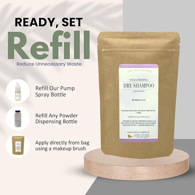 The Yellow Bird Dry Shampoo Lavender Refill Packet