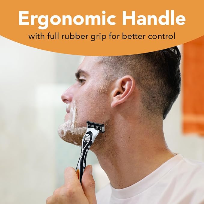 BIC Flex 5 Refillable Men's 5 Blade Razors, Long-Lasting and Comfortable Shave, 1 Handle and 7 Cartridges-Pack