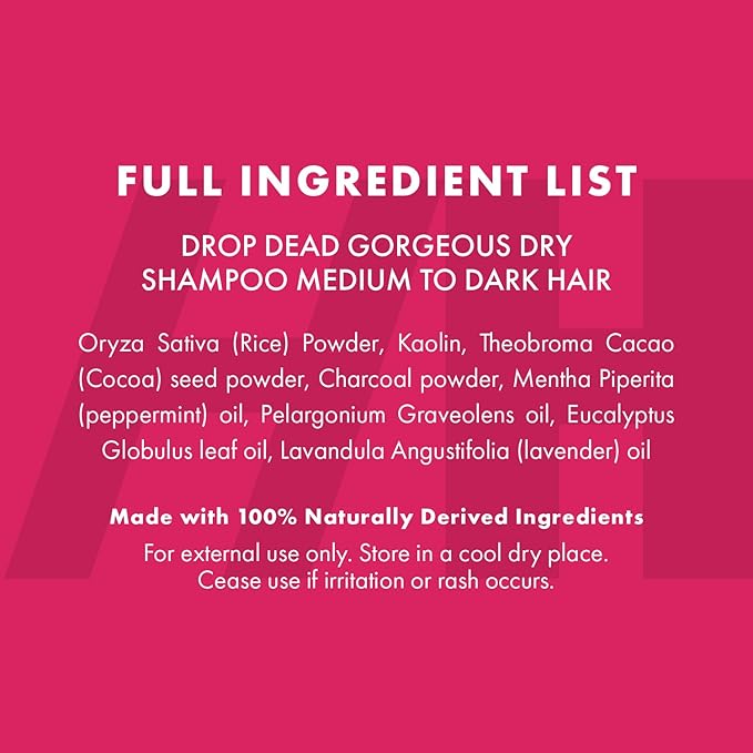 Handmade Heroes Dry Shampoo and Brush Kit, Non Aerosol Volumizing Dry Shampoo Powder For Dark & Brunette Hair, 100% Natural & Vegan, Plastic Neutral Packaging, 1.8 Fluid Ounces