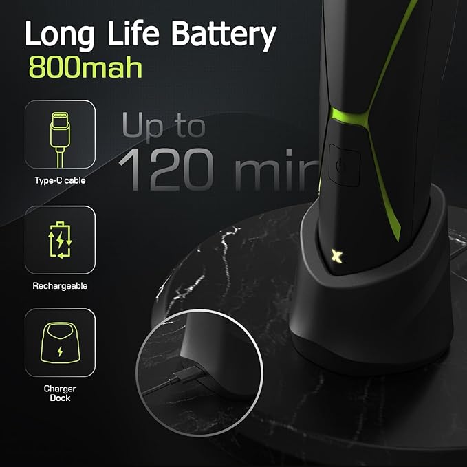 Electric Body Hair Trimmer for Men: Manscape Ball Trimmer Waterproof Pubic Hair Groomer Cordless Rechargeable Groin Shaver Replaceable Blade Wet/Dry Hygiene Razor Portable Body Grooming Travel