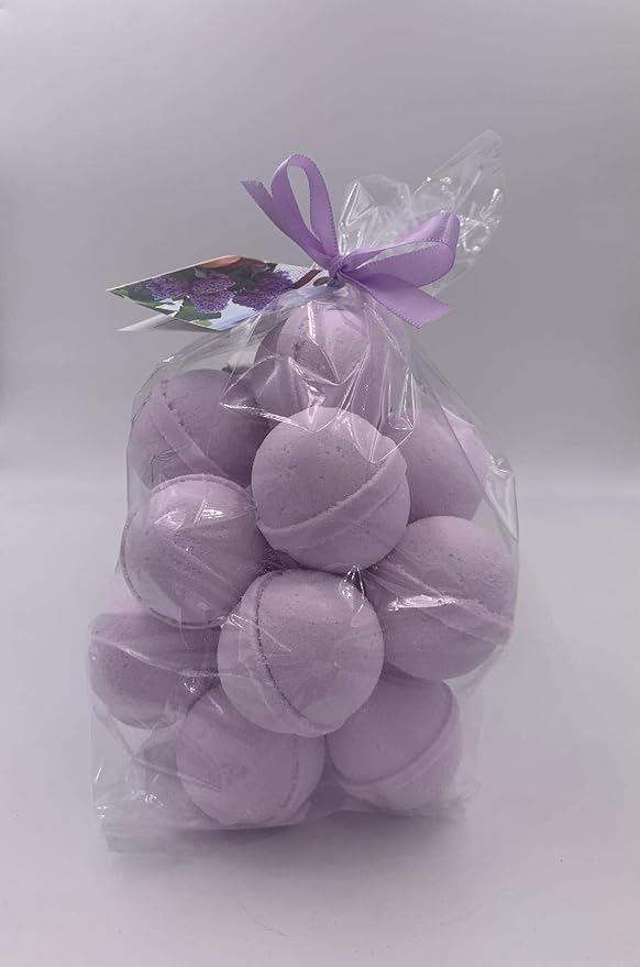Spa Pure French Lilac Bath Bombs: USA Made with Shea Butter, Ultra Moisturizing, Great for Dry Skin (14 Count) Pack of 1