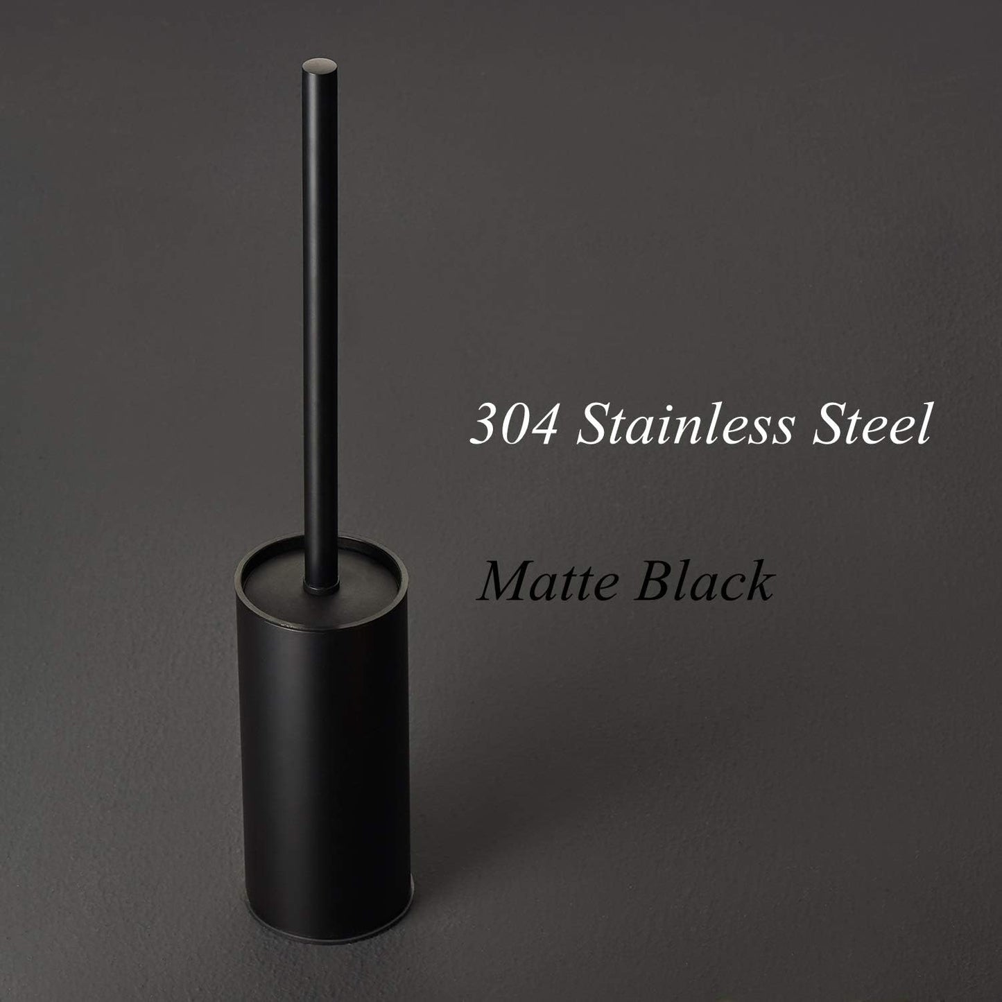 BGL Stainless Steel 304 Black Toilet Bowl Brush and Holder Set Cleaning Tool Holder with Toilet Brush