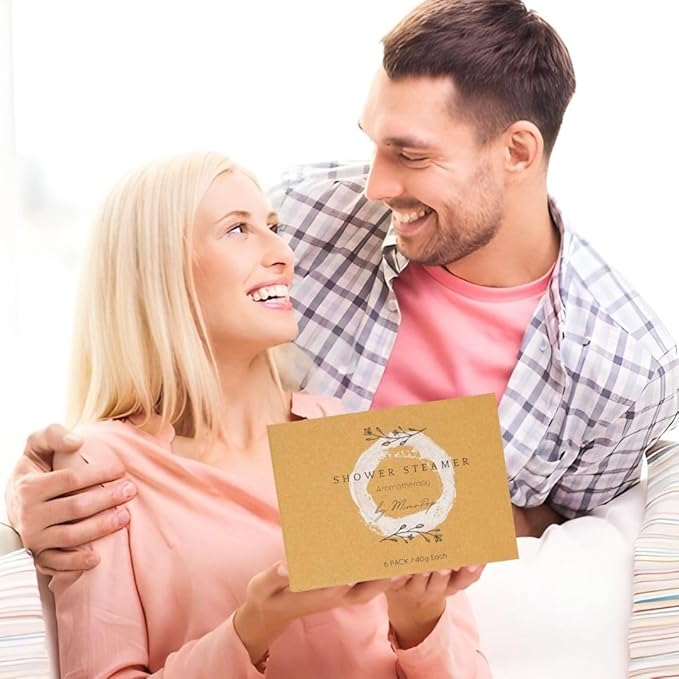 Premium Organic Shower Steamer- Shower Steamers Aromatherapy Essential Oil Infused, 6 Cubes Body Restore Shower Steamers Spa Gifts for Women, Shower Bomb