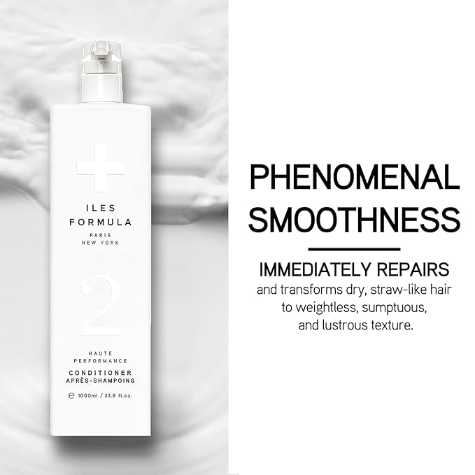 ILES FORMULA Conditioner for Dry, Damaged, Color Treated Hair – Deeply Moisturizing & Hydrating Hair Repair, Anti-Frizz, Silicone & Sulfate Free Professional Conditioner for Women, Salon Grade (1L)