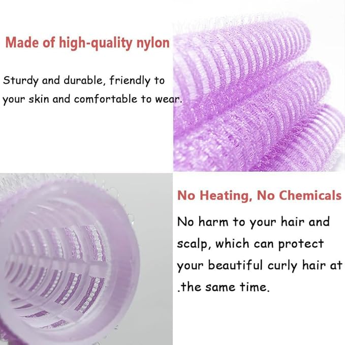 ZMD 18Pcs Self Grip Small Hair Curlers Rollers, Plastic Hair Curlers Heatless Salon Hairdressing Curlers DIY Curly Hair Accessories for Women Girls Short Medium Hair (0.8 x 2.4 Inch)