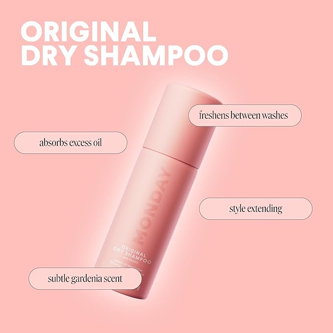 MONDAY HAIRCARE ORIGINAL Dry Shampoo with Keratin, oil-absorbing for All Hair Types 50ML (3 Pack)