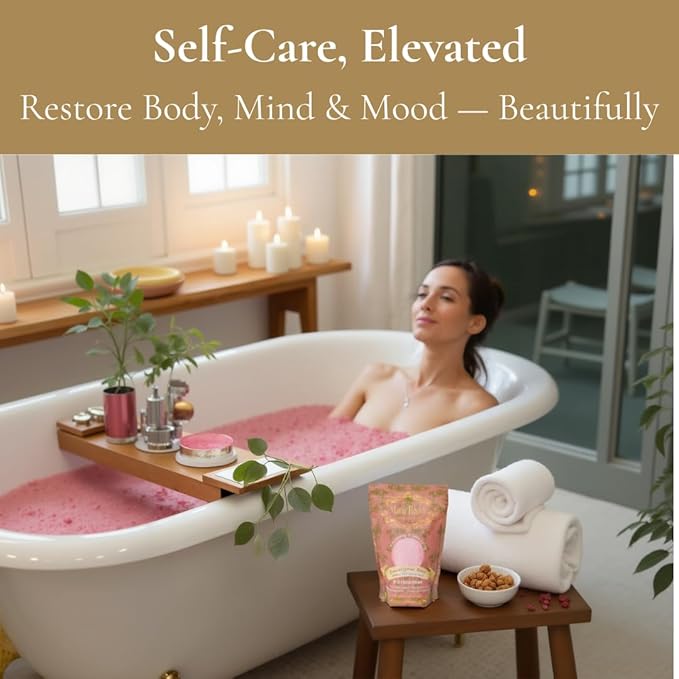 Mom Bomb Eucalyptus and Rose Epsom Salt Bath Soak – Natural Magnesium Salt with Essential Oils – Relaxing Aromatherapy for Stress Relief, Muscle & Foot Soak – Made in USA, 3 lbs