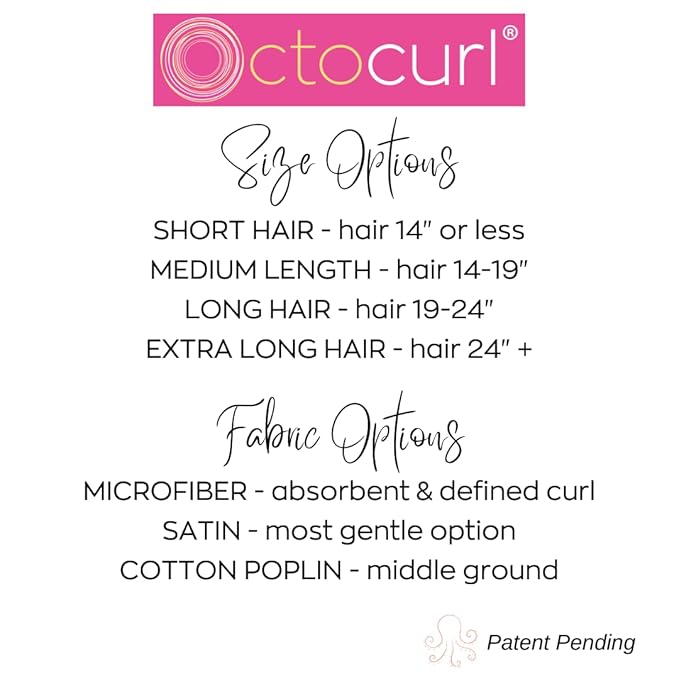 Octocurl Satin Hair Curlers - Heatless Curls Overnight - Headband Curlers for Short Hair (Satin - Black)