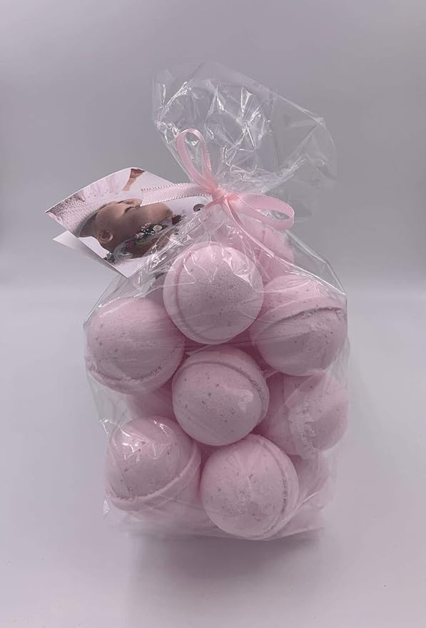 Spa Pure Strawberry Shortcake Bath Bombs: USA Made with Shea Butter, Ultra Moisturizing, Great for Dry Skin, All Skin Types (14 Count) Pack of 1