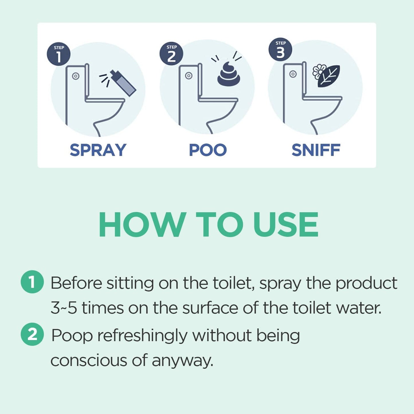 Pre-Poop Aromatic Bathroom Toilet Spray, Potty Deodorizer, Neutralize Bad Odors (1.69 fl.oz.) - Soft Cotton & Baby Powder Scent