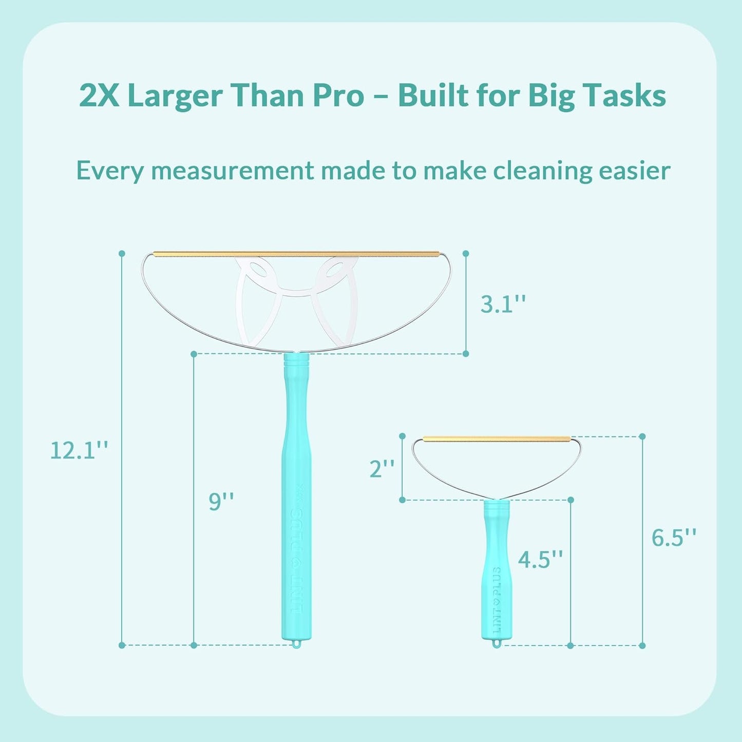 Pet Hair Removal Tool Kit-Max and Pro-by LINTPLUS(Pet Hair Remover),Cat Hair Remover and Carpet Scraper-Easy Dog Hair Remover for Carpeted Stairs & Rugs-Gets Every Hair!