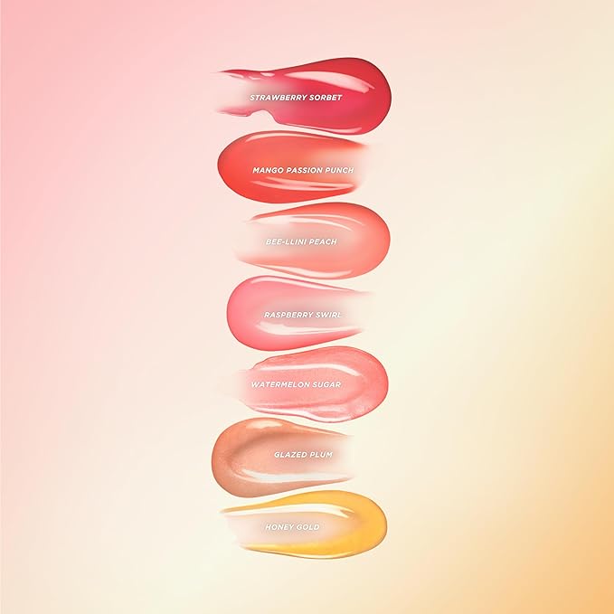 Gisou Honey Infused Hydrating Lip Oil, Nourishing Moisturizer for Dry Lips, High Shine, Smooth Finish, Clear Golden Glow, Fresh Honey Scent, 8ml