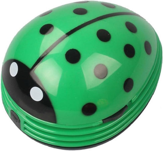 E ECSEM Mini Portable Handheld Cordless Tabletop Crumb Sweeper Desktop Dust Vacuum Cleaner Cute Cartoon Battery Operated