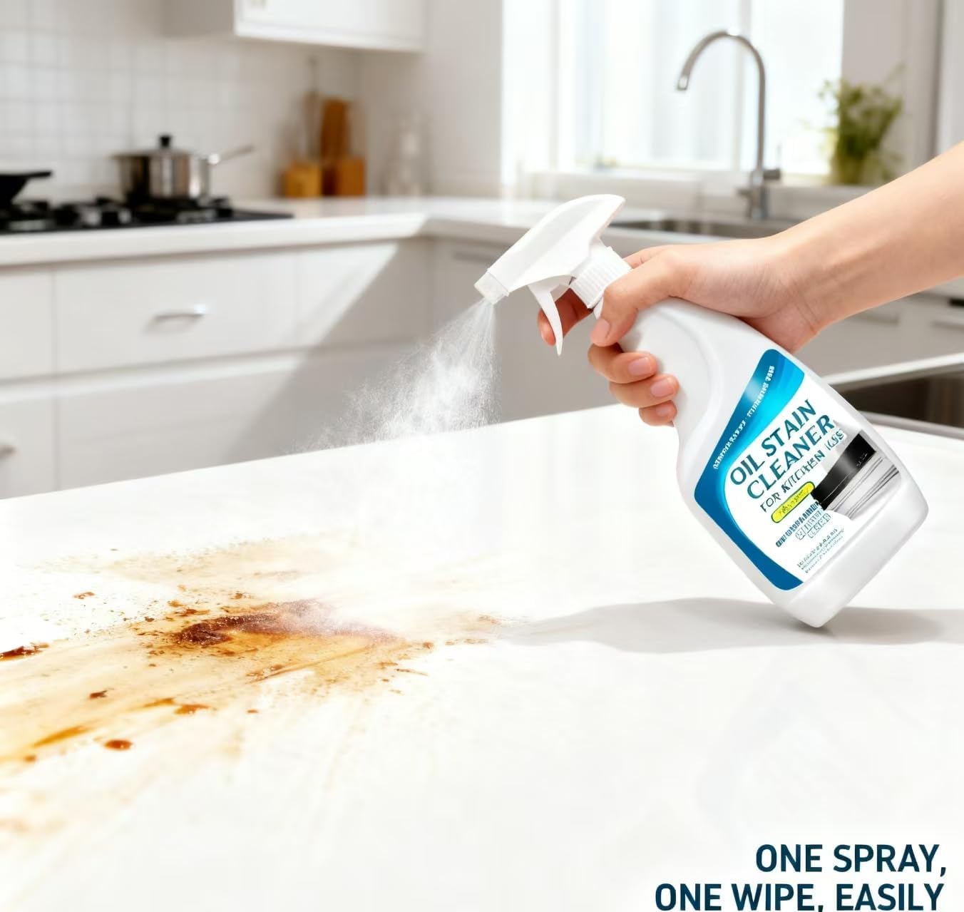 Oven cleaner Kitchen,Heavy Oil Cleaner, 2025 Upgrade Multipurpose Grease Remover, Durable Stain Cleaning Agent for Kitchen Surfaces, Portable Degreasing Spray 500ML