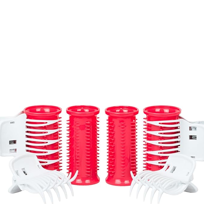 CALISTA Ion Hot Rollers for Short Hair | Hair Roller Clips Included | Heats to 230°F | Dual Voltage | Add Hands-Free Curls, Waves, and Volume (Pink Verbena, Short - 12)